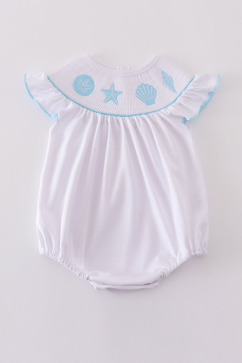 Smocked Starfish Ruffle Bubble