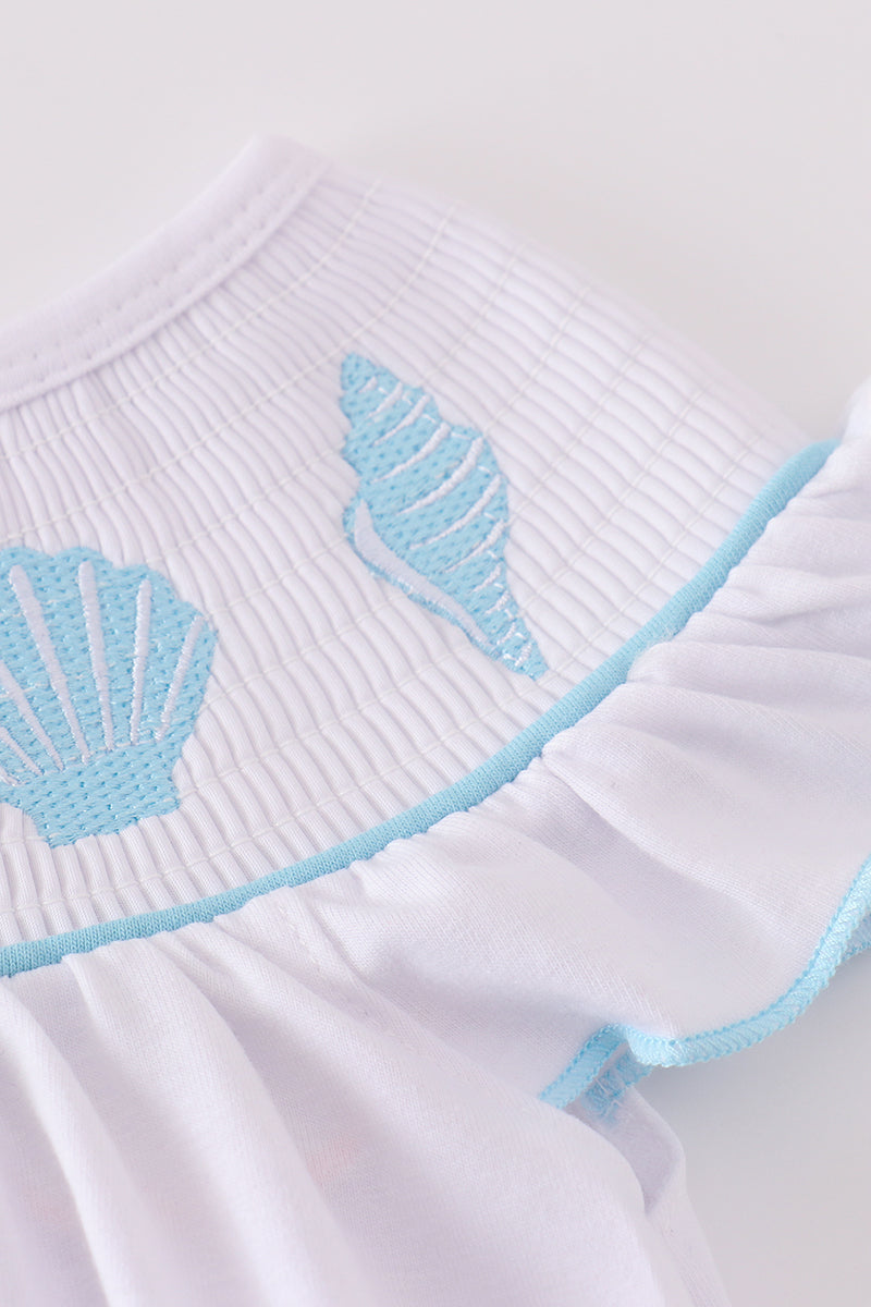 Smocked Starfish Ruffle Bubble