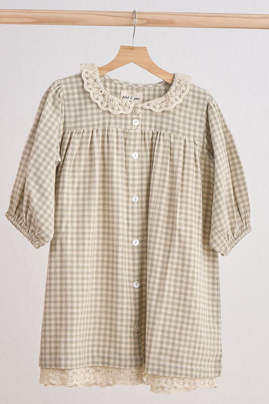 Preorder - Green Gingham Dress