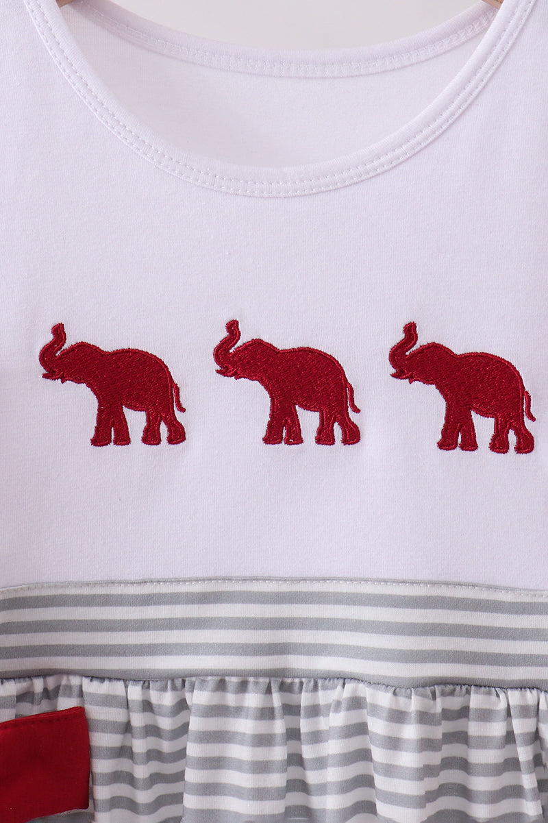 Crimson Elephant Classic Dress