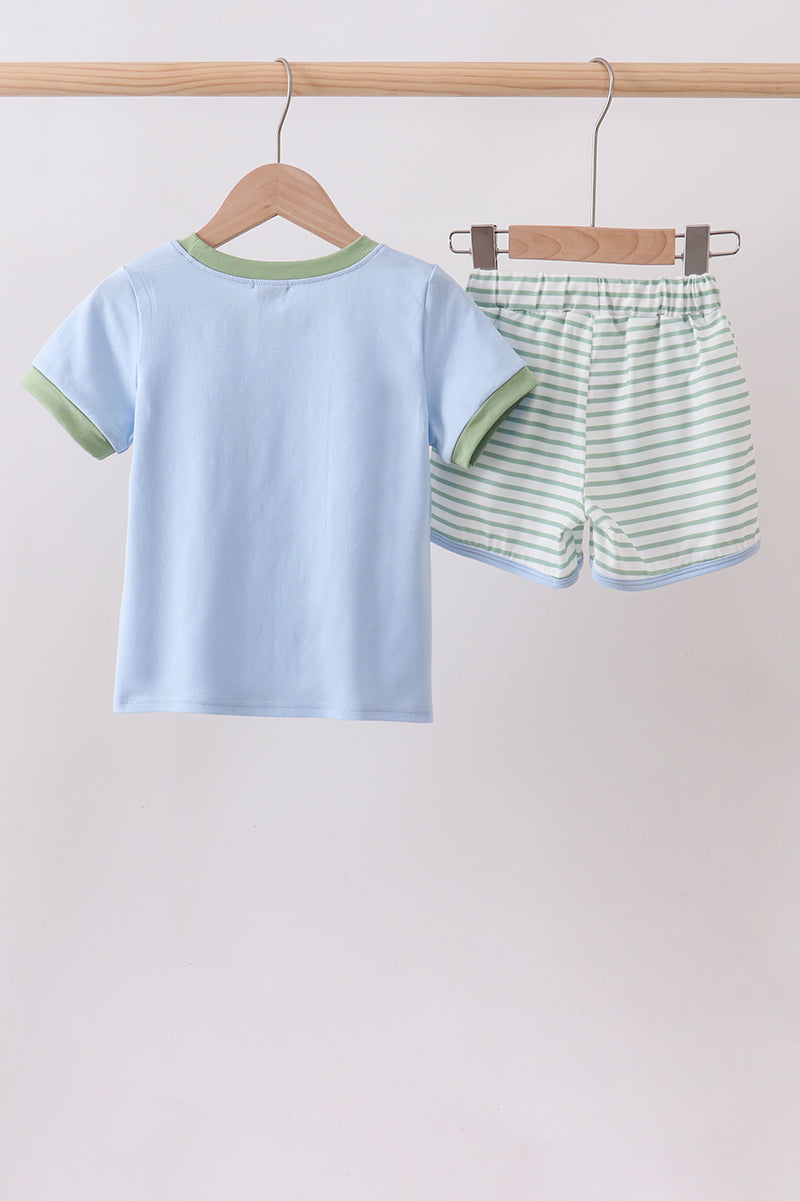 The Mint & Blue Short Set