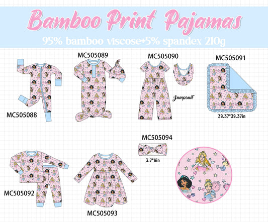 PO56 Pink Princess Bamboo Pajamas Collection
